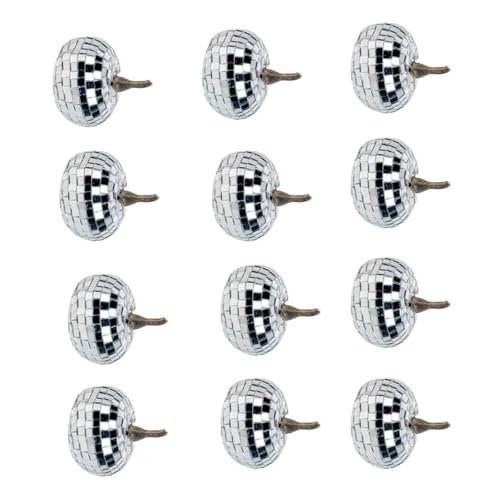 Pocoiau 12 zucche artificiali metallizzate riflettenti ornamentali per la casa del Ringraziamento Halloween Mantelli Decorazione Contemporanea Centrotavola per le Vacanze