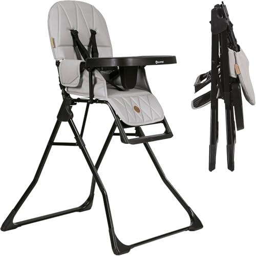 Olmitos – Trona evolutiva Bebé Plegable Ligera y Ultracompacta MINNA – Trona portátil de viaje 4.9kg ergonómica con Funda Acolchada de 6 meses a 3 años - reposapiés ajustable y Arnés 5 Puntos