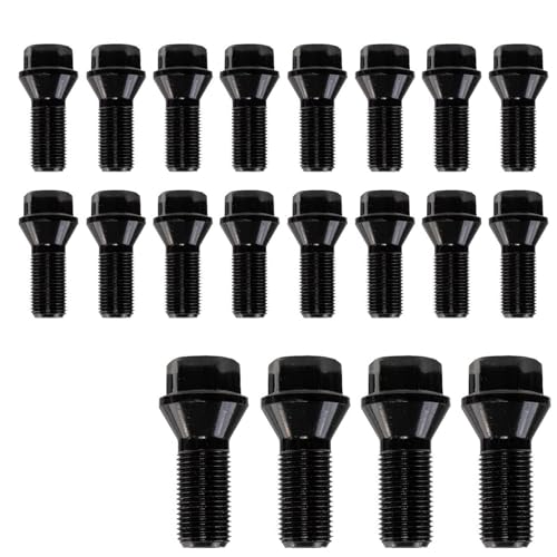 Tornillos rueda coche negros de alta resistencia para llantas BMW X1 serie 36136774896