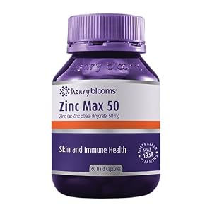 Henry Blooms 50 mg Zinc Max Elemental 60 Capsules
