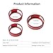 LECART Red AC Knob Covers Fit for Jeep Grand Cherokee/Cherokee 2014-2022 Car Decoration Accessories Auto Interior Volume Tune Knob Metal Decor Trims 3 Pcs