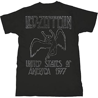 Rock Off LED Zeppelin USA ’77. Officiel T-Shirt Hommes Unisexe - Les Beatles, Paul McCartney, John Lennon, RIngo Starr, George Harrison