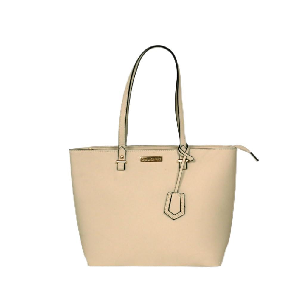 Gallup Divas Bolso de Hombro Mujer Negro con Cremallera Externa Diseño Clásico (Beige)