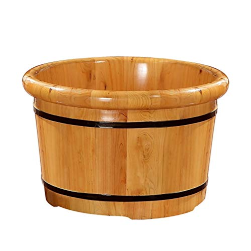 Spa de pies en tonel de madera para remojo y pedicura