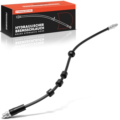Frankberg 1x Brake Hose Hydraulic Front Axle Left or Right Compatible with 7 Series E65 E66 E67 730 735 740 745 750 760 2001-2008 Replace# 34326753610