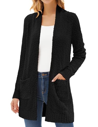 GRACE KARIN Women Long Fall Black Cardigan, Open...