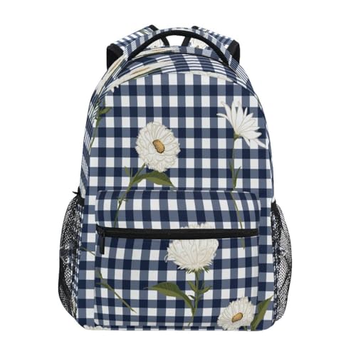 Sac à dos d'été marguerites et carreaux multicolore pour enfant et ado