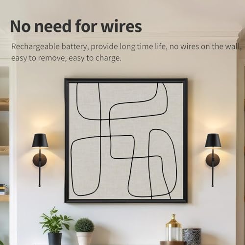 Lámpara de pared recargable para dormitorios sin enchufes cerca de la cama 5