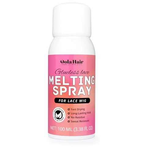 Dolahair Lace Melting Spray for Glueless Wig Hair Adhesive - Transparent, Low Viscosity Resin Bonding Spray for Wigs & Lace - 3.4 Fl Oz Cover