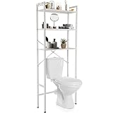 plohee Over The Toilet Storage Shelf, 3-Tier Bathroom Organizer Space Saver, Free-Standing Above Toi