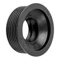 Siphon Gummimanschette, 1 Stück, aus Gummi, NW 30/50, für DN50 HT Abflussrohr Innen Ø 50 mm und 1 ¼\ Siphon Rohr außen Ø 28-32 mm, Gumminippel mit Ø 55 mm Anschlag, 25 mm lange Siphondichtung