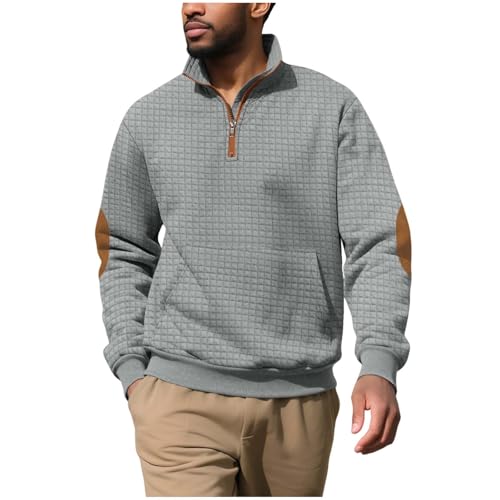 Pull zippé 1/4 décontracté pour homme contre le froid
