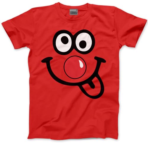 Red Nose Kids Tshirt - Funny Face 2026 Charity Event T-Shirt - School Day Top Friday Wear Children's Unisex Tee - 7-8 Years Red