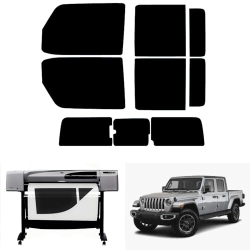 Premium Carbon Window Tint Fits Jeep Gladiator 2020-2026 All Sides and Back Glass (20% Shade)