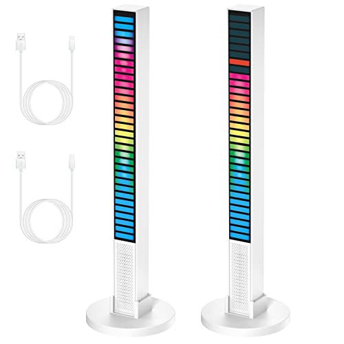 Voice-Activated Pickup Rhythm Light Wireless Bluetooth Speakers Voice Control Lamp Synchronized Sound 32Bit Smart Ambient Light Bar Creative Music Level Indicator #TOP4