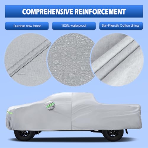 Image of Car Cover Fit for Ram 1500 Short Bed, Migaven Truck Cover Waterproof All Weather Full Exterior Cover Sun Rain Protection with Door Zipper