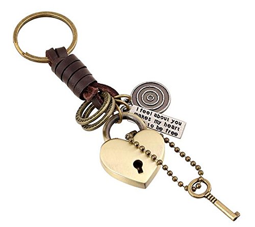 Sucolin Llavero Corazón Bronce Originales Llaveros Cover