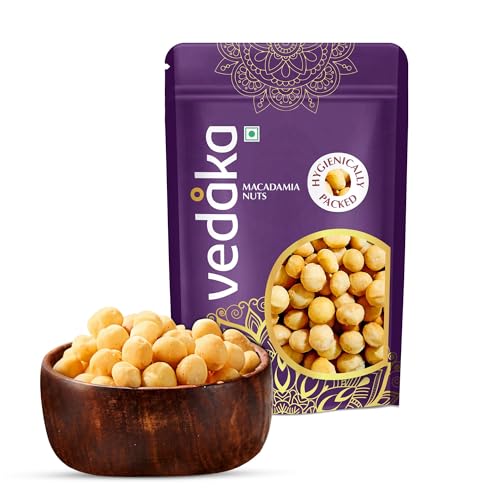 Image of Amazon Brand - Vedaka Whole Macadamia Nuts | 250 g | Crunchy | Naturally Rich in Healthy Fats | Perfect For Snacking | No Artificial Colours & Preservatives
