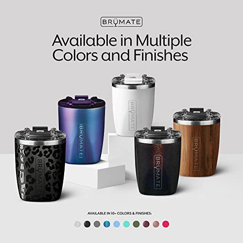 Brümate Rocks - 12Oz 100% Leak-Proof Insulated Lowball Cocktail & Whiskey Tumbler - Double Wall Vacuum Stainless Steel - Shatterproof - Camping & Travel Tumbler & Cocktail Glass (Merlot) #TOP4