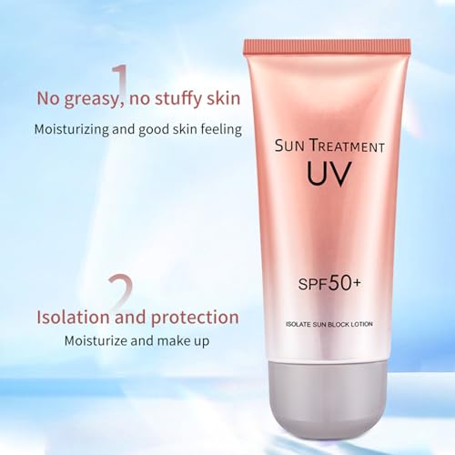 Image of Sunscreen Lotion SPF 50 PA++++ Broad Spectrum UVA /UVB Protection, Lightweight Non-Greasy, Face & Body Sun Cream for All Skin Types