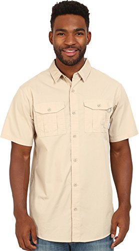 Columbia Men's Pine Park Short Sleeve Shirt, Fossil, X-Large