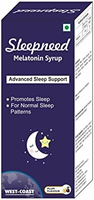 WEST-COAST Sleepneed Melatonin syrup | Formulated to Promote Peaceful Sleep | Advanced Sleep Support | Stay Asleep Longer, Easy to Take, Faster Absorption -100ml