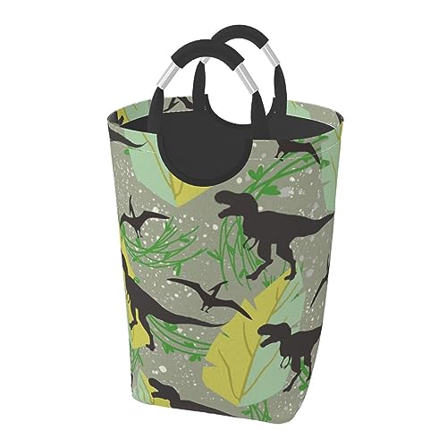 四角い折りたたみ式 恐竜柄 迷彩 ランドリーバスケット 折り畳み式 洗濯物入れ ランドリーかご 取っ手付き 洗濯かご 洗濯バスケット 脱衣かご 持ち手付き 汚れた衣類バッグ 衣類収納 ランドリー収納 大容量 撥水加工 雑貨収納