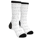 JINJINKIANG Woman Breast Boob Boobie Boobs Unisex Casual Funny Novelty Crew Socks Gifts For Men Women
