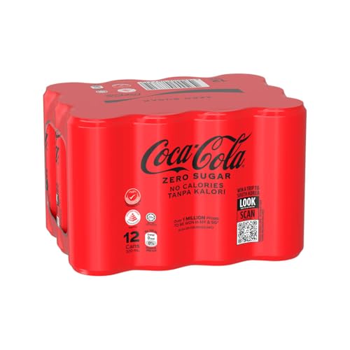 Coca-Cola Zero Sugar 320ml (Pack of 12) (Packaging may vary)