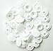 100 White KAMsnaps KAM Snaps Plastic Snaps No-Sew Buttons Fastener T5 Popper Stud for Cloth Diapers Clothing Bibs Sewing Supplies