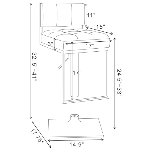 Coaster Home Furnishings - Alameda - Adjustable Bar Stool with White Upholstery and Chrome Base - Contemporary - Dining Room & Kitchen - White & Chrome - 100193