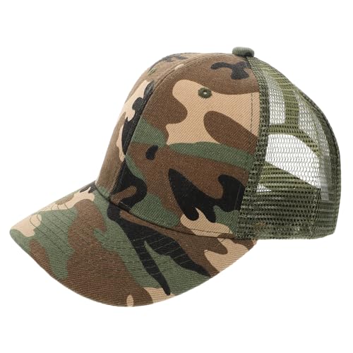 BESPORTBLE Outdoor Sonnenhut Für Junge Mädchen Leichte Wanderhut Mit Uv-Schutz Tarnmuster Hut Für Jungen Funktionshut Für Outdoor-aktivitäten Atmungsaktiver Mesh-Einsatz