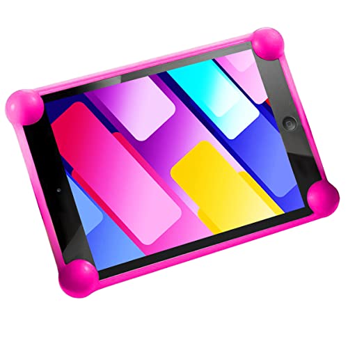 Custodia tablet universale silicone valido per tutti i tablet pc in mercato da 7" a 10.1" cover tablet custodia tablet 10 pollici universale cover tablet 10 pollici universale (Pink)