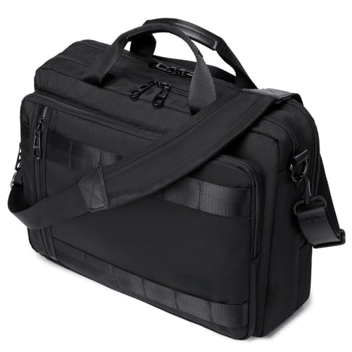 [SKYBOW] ビジネスバッグ メンズ 3way リュック ビジネスリュック ブリーフケース パソコンバッグ 15.6 17インチ 2気室 キャリーオン 大容量 防水 通勤 営業 出張 就活 多機能