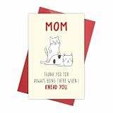 Funny Cat Mom Card - Cute Mother's Day Card for...