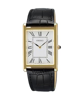 Seiko Orologio analogico da uomo con cinturino in pelle SWR104P1