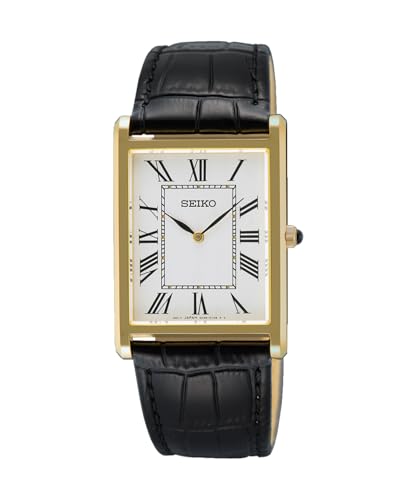 Seiko Orologio analogico da uomo con cinturino in pelle SWR104P1