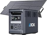 ABOK Ark2000 Tragbare Powerstation mit 200 W Solarpanel, 1536 Wh...