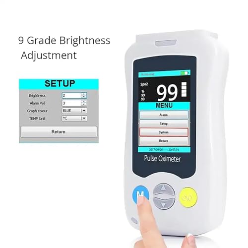 Pulsioximetro Oximetro Dedo Profesional Monitores Saturación De La Yema del Dedo Medidor De Oxígeno De Lectura Spo2 Rápido Y Preciso, Pantalla LED De Mano para Adultos Y Niños Adults - imagen 5