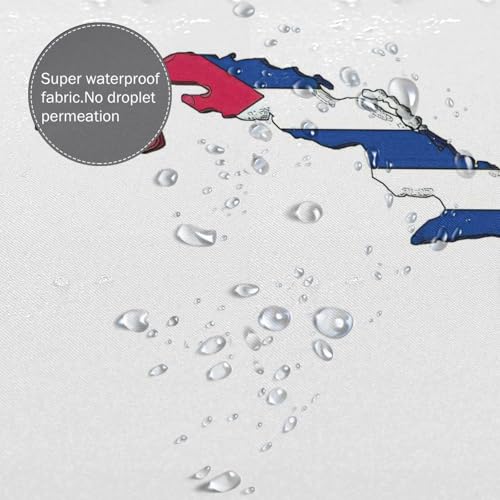Rideau de douche Cuba en polyester 183x183 cm avec 12 œillets