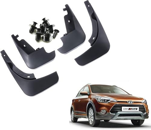 Image of WolkomHome Mud Flap Compatible with I20 Active - Durable Splash Guards for Car Exterior Protection