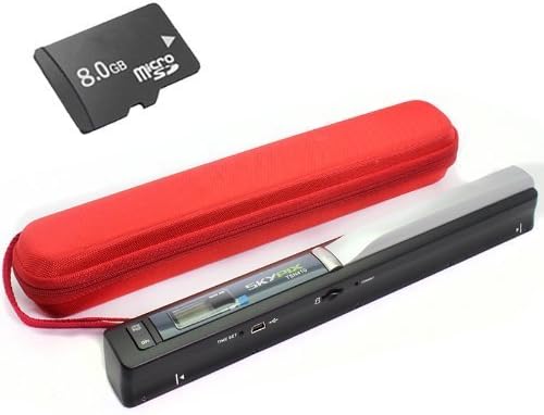 Free 8gb+Red hard Bag+skypix Tsn410 Handheld Portable A4 Photo Scanner Scan 900 DPI