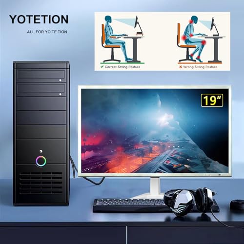Image of 19-inch Full HD 75Hz Small Thin Monitor for laptops White, Computers and desktops, HD+ 1440 x 900p, Anti-Glare, LED Display, VGA /HDMI Connection