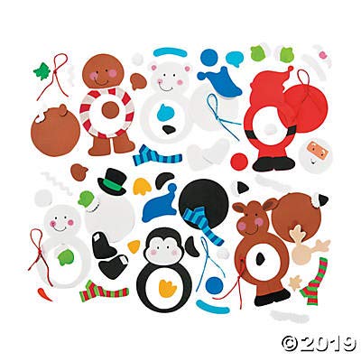 Fun Express Christmas Character Picture Frame Ornament Craft Kits - Makes 12- Holiday Crafts For Kids #TOP1