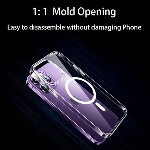 Coque iPhone transparente avec charge magnétique Magsafe pour modèles 11 à 15 Pro Max