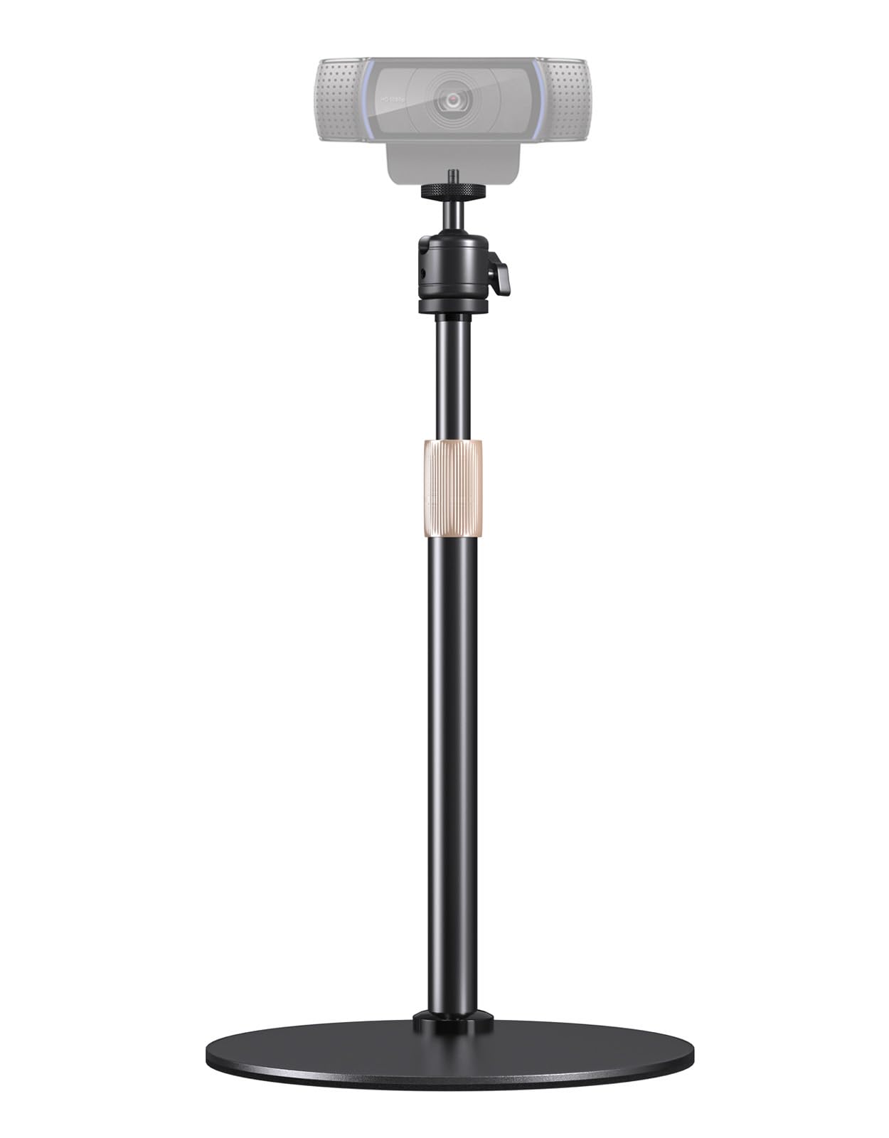 Webcam Tripod Stand for Desk Height Adjustable & 360° Swivel Webcam Mount Compatible with Logitech Webcam C922 C930e C920S C920 C615 C960 NexiGo N60