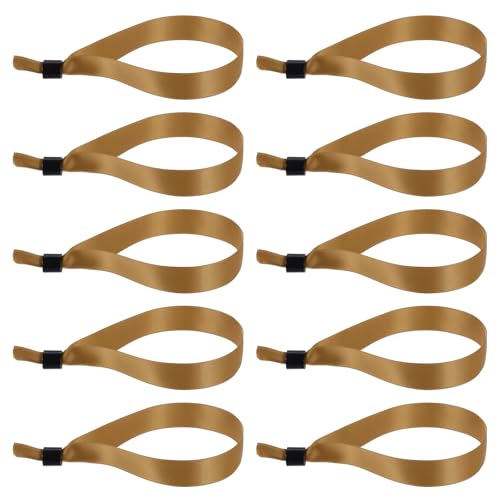 Bracelets de poignet en tissu jetables marron pour contrôle accès événement PATIKIL