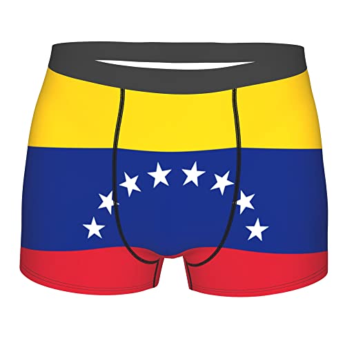 Flag of venezuela Mens Boxer Briefs Underwear Breathable Stretch Boxer Trunk with Pouch for Men, Youth