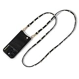 Bandolier Sarah Crossbody Phone Case and Wallet - Black Leather with Gold Detail - Compatible with iPhone 13 Pro