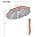 Aoxun Beach Umbrella with Tilt Pole, Portable Sand Anchor and Carry Bag, UPF 50+ Sun Shelter Air Vents Design for Outdoor Activities (Red), 6.5ft